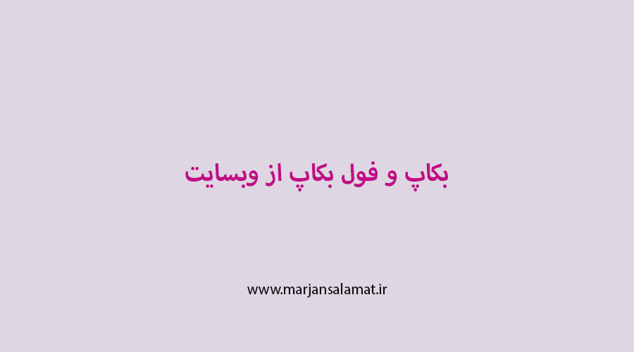 بکاپ و فول بکاپ